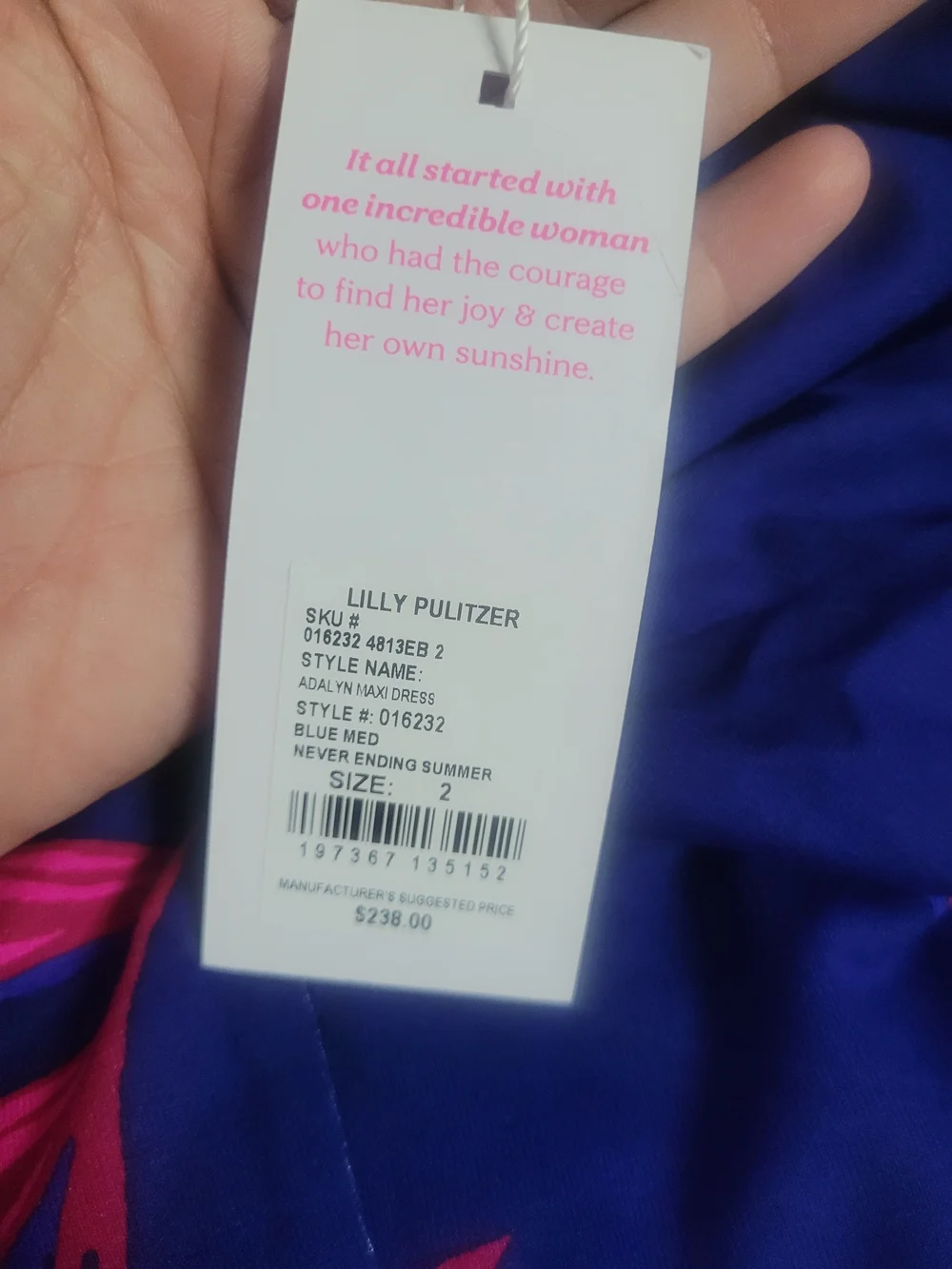 Lilly Pulitzer Navy and Hot Pink Floral Maxi Skirt Set